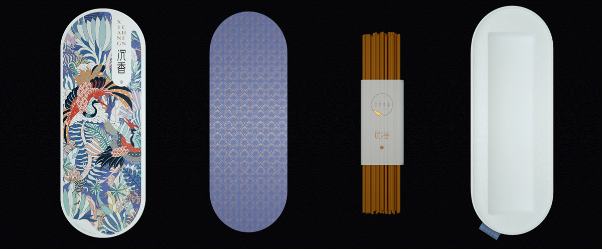 艺术插画！线香包装设计