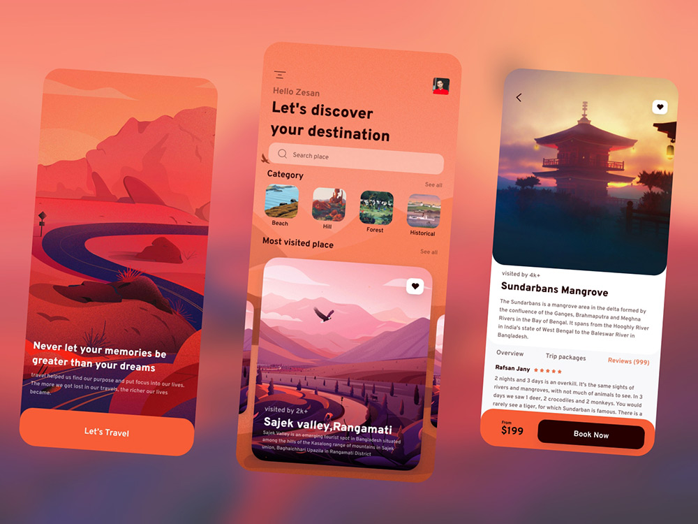 12组旅行类App界面设计