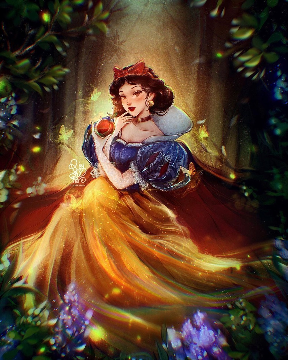 迪士尼公主神仙画风图片