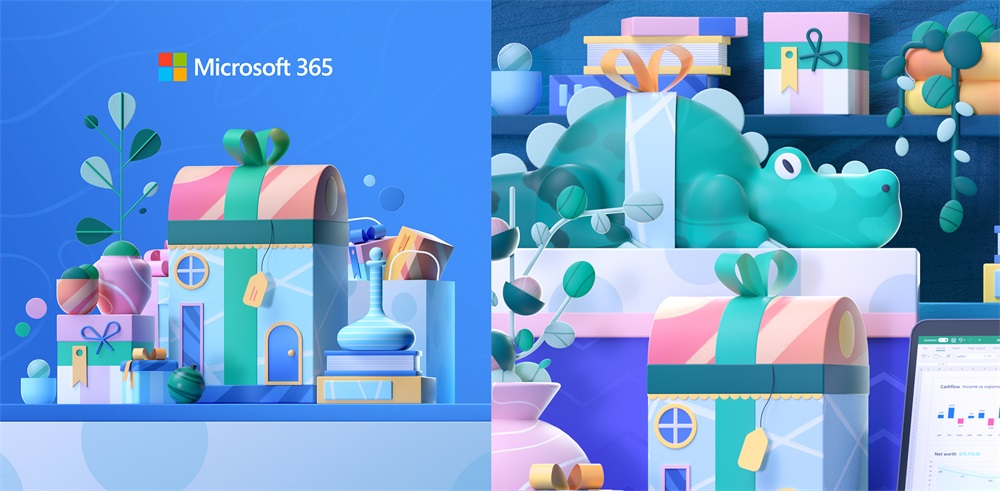 介绍Microsoft365的3D动画短片