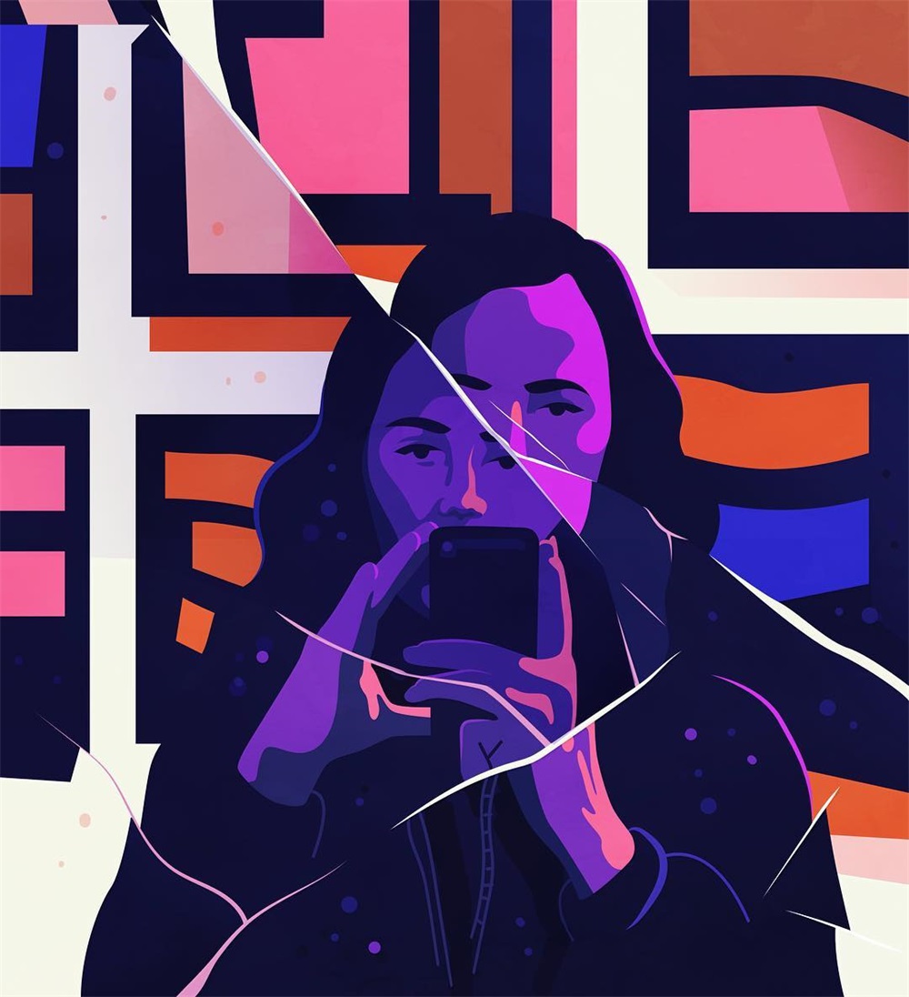 跳跃的色彩搭配！扁平插画的魅力