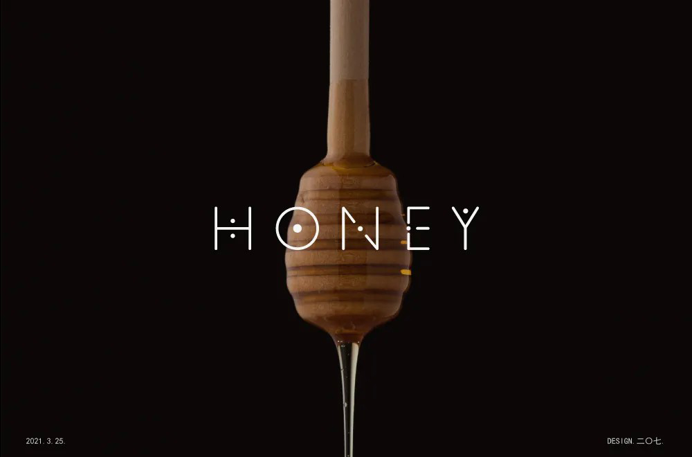 甜甜蜂蜜！36款Honey字体设计