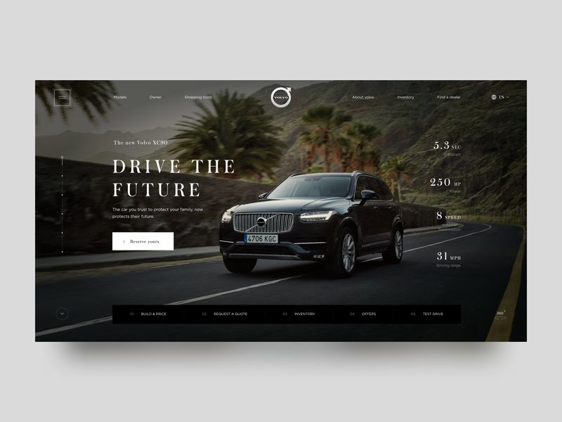 汽车网页设计如何展现品质感与高级感？