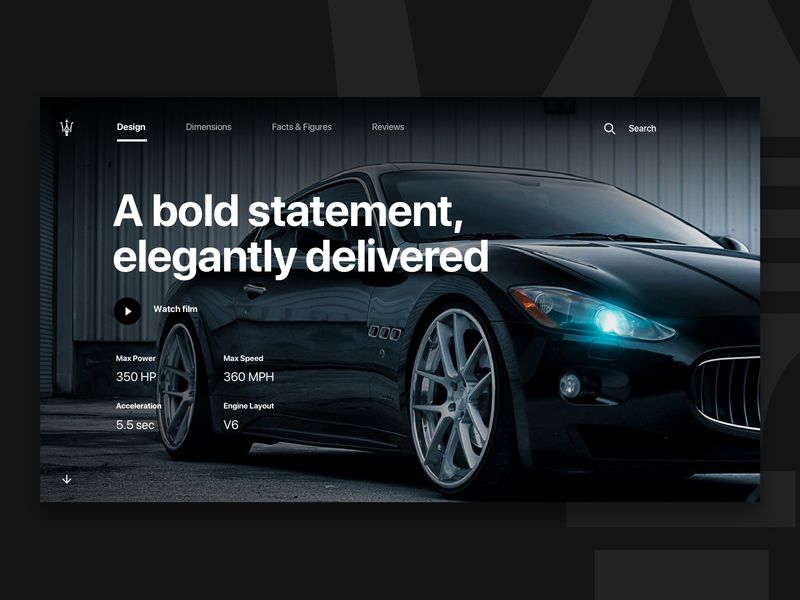 汽车网页设计如何展现品质感与高级感？