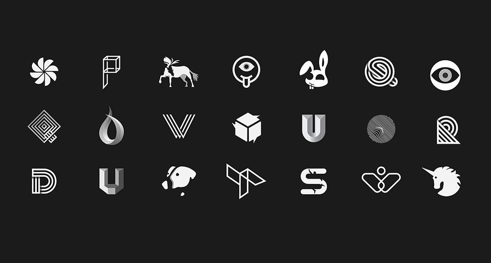 极简有趣！17款几何组合Logo设计