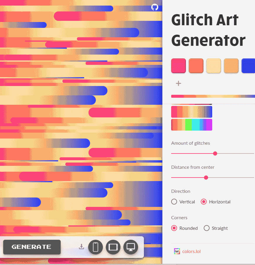 设计神器Glitch Art Generator！故障风纹理背景一键生成