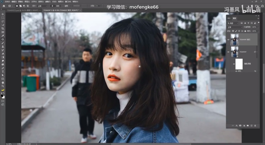 PS修图教程！清新ins风的camera raw人像修图调色思路