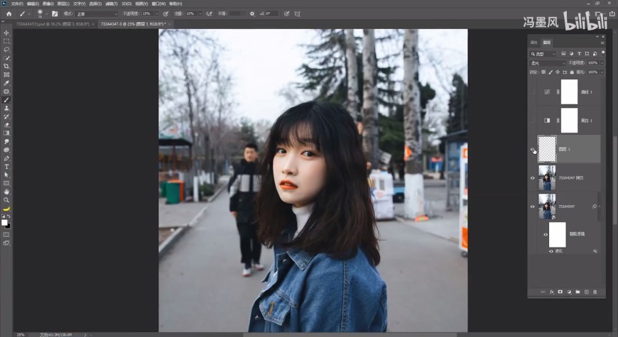 PS修图教程！清新ins风的camera raw人像修图调色思路