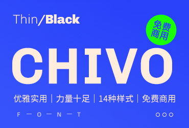 免费字体下载！一款优雅与力量并存的无衬线英文字体—Chivo