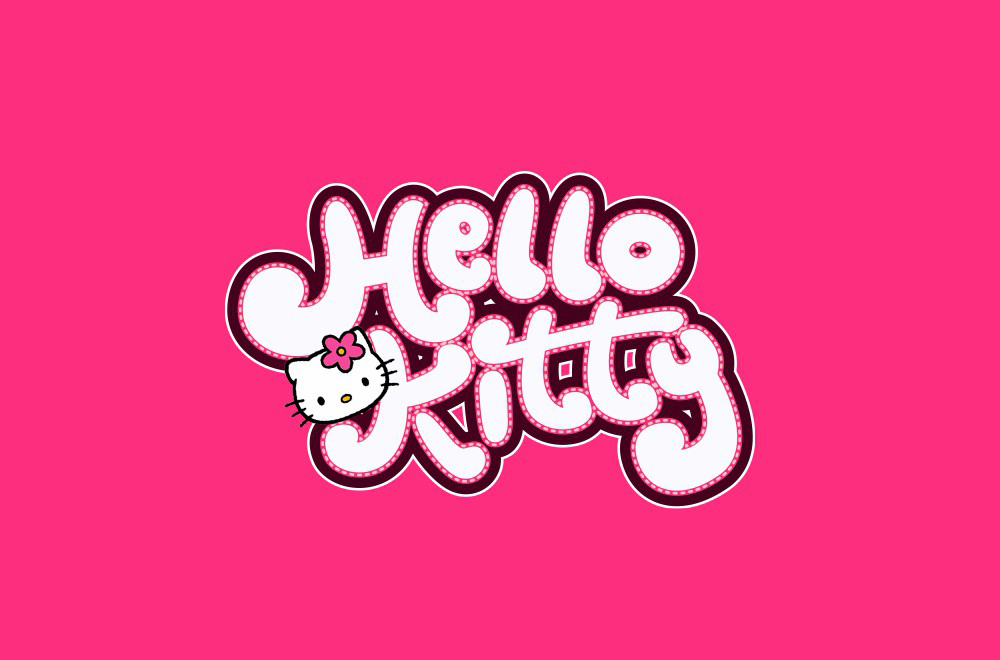 少女凱蒂20款hellokitty字體設計