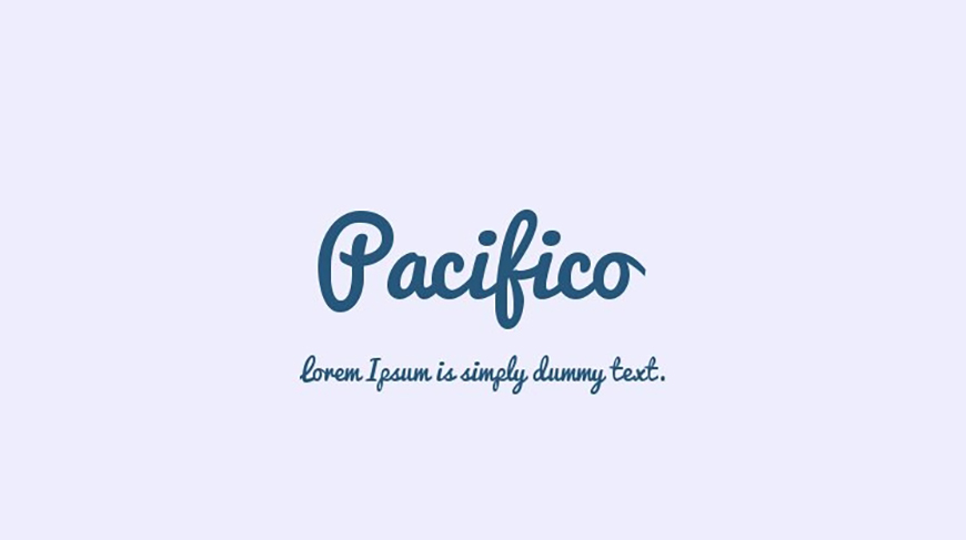免费字体下载！一款时尚灵动的手写英文字体—Pacifico