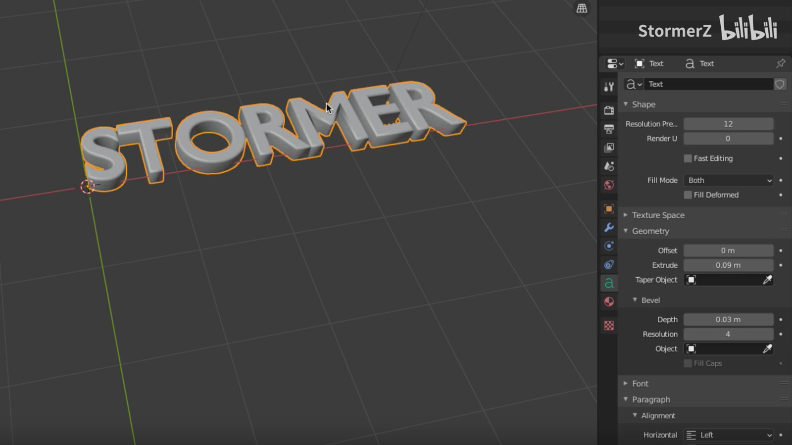 Blender教程！2分钟快速制作3D立体文字标题效果