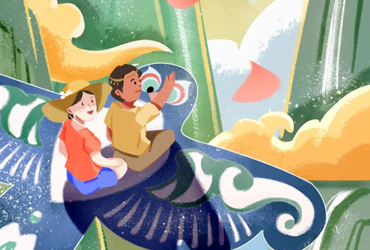 12张中国银联的插画营销海报