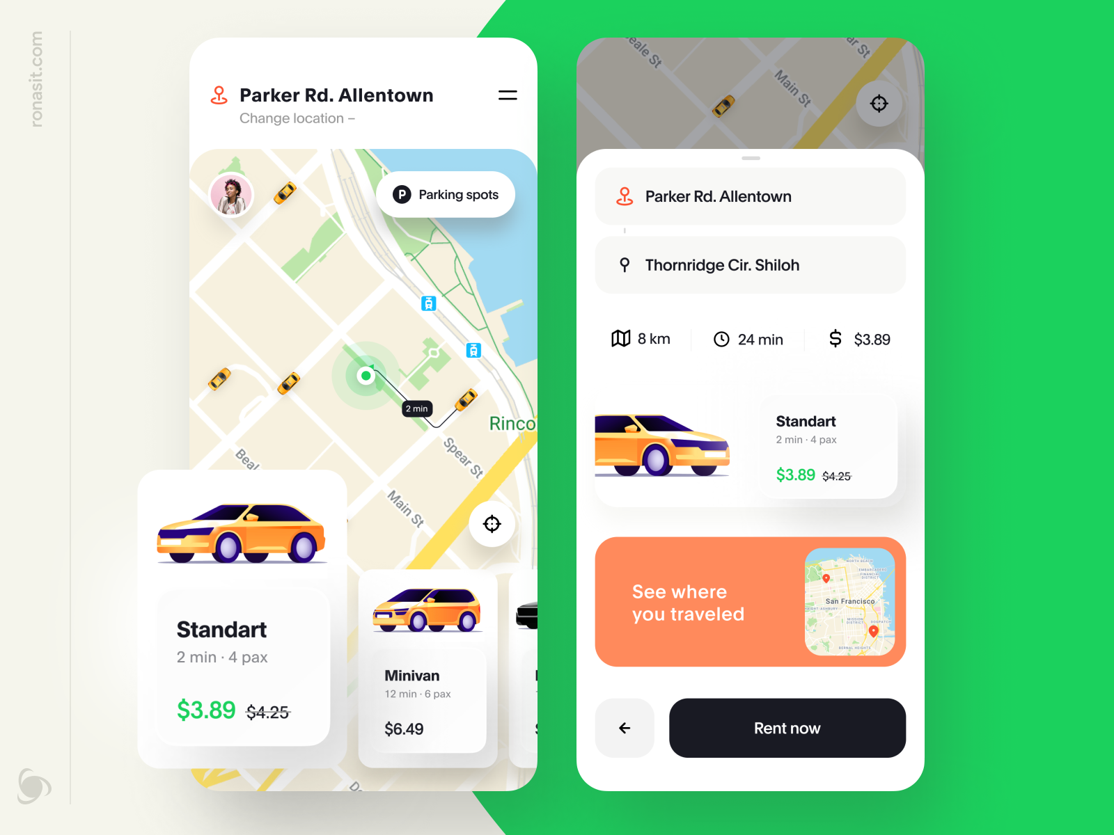 租一辆车去兜兜风吧！12款租车类App设计案例
