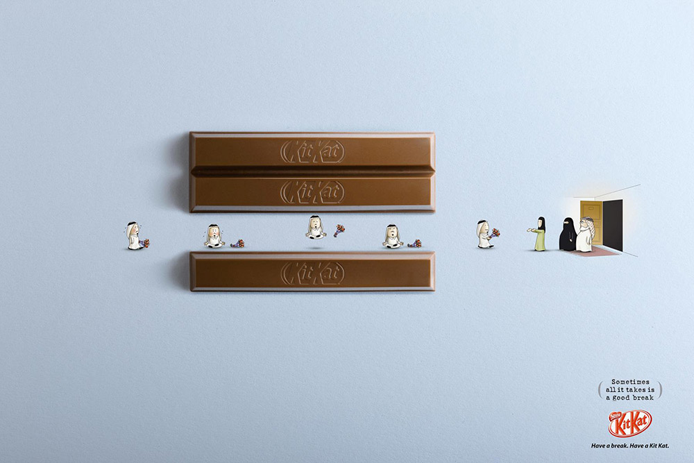 故事性十足！巧克力零食Kit Kat创意海报