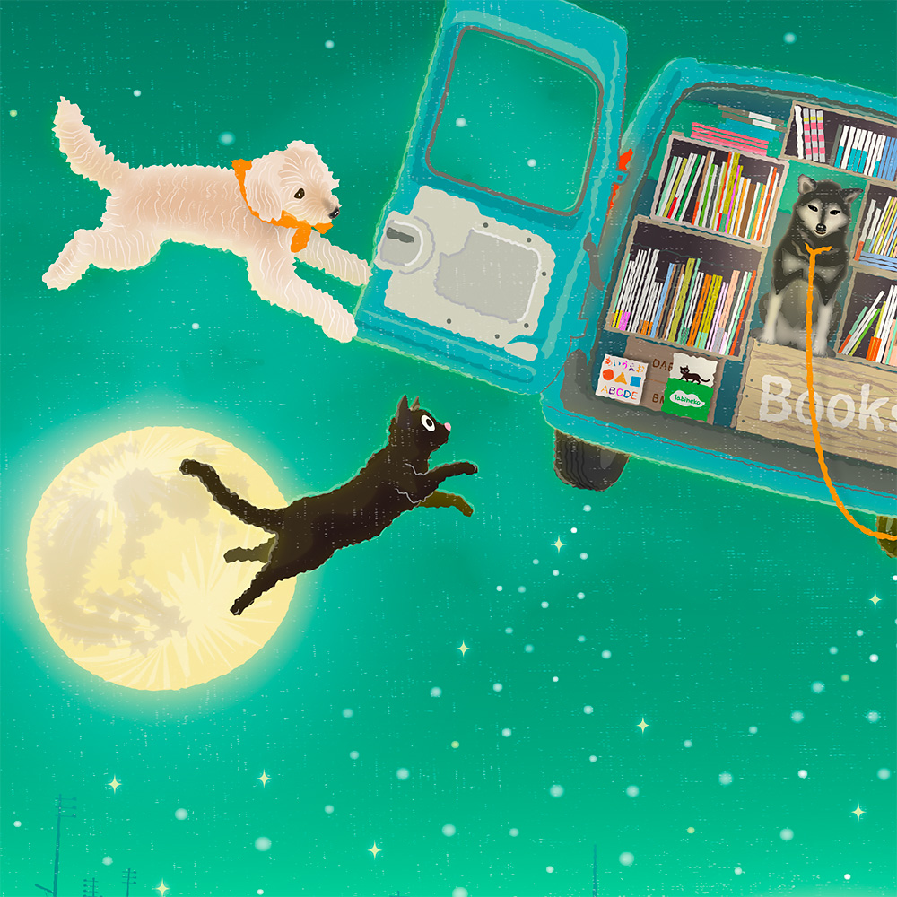 温馨治愈！9 张猫咪旅行系列插画