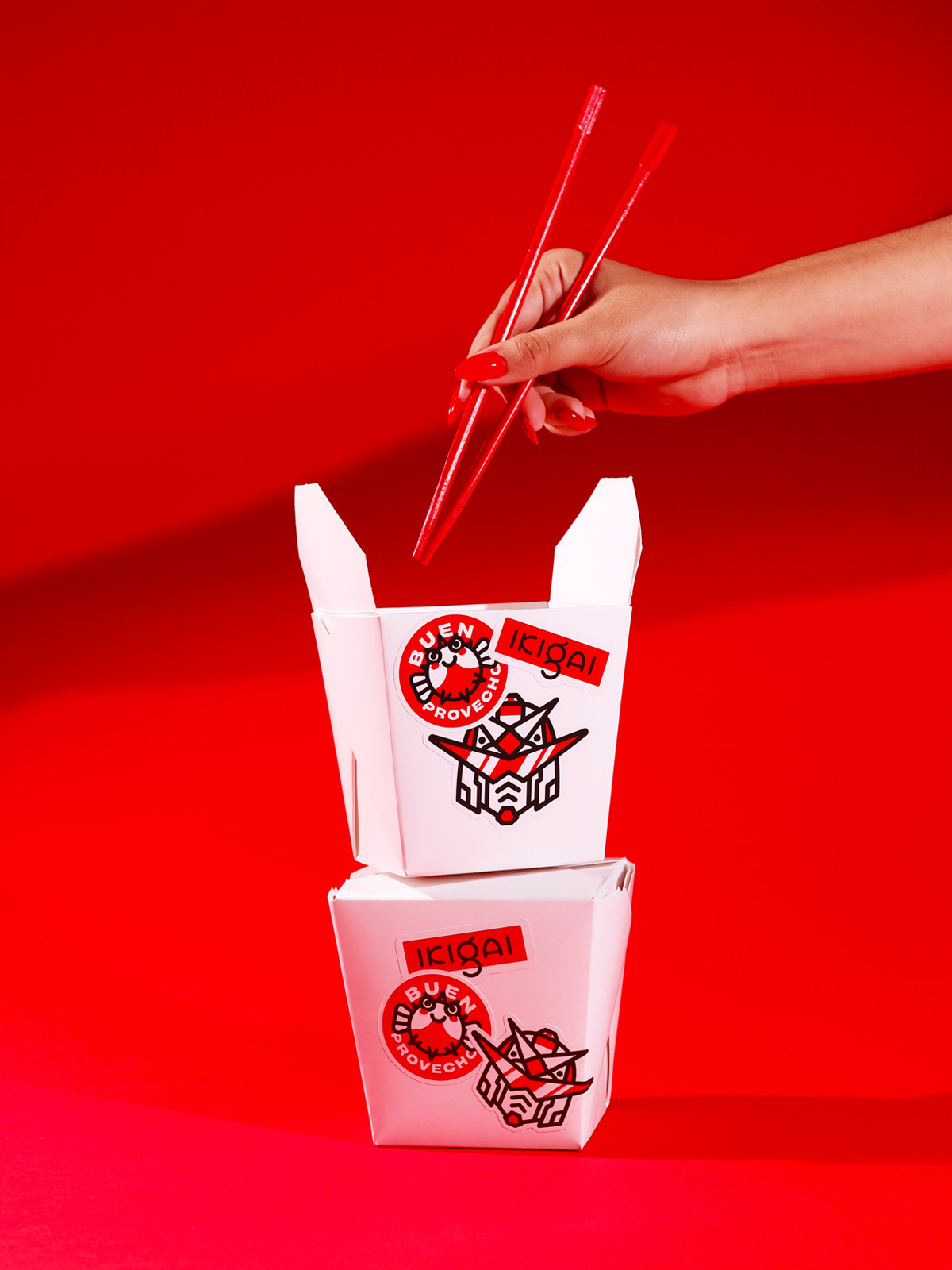 热情红色！日式餐厅品牌VI设计
