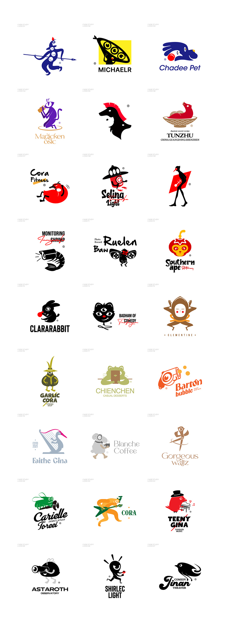 可爱生动！28款趣味卡通Logo设计