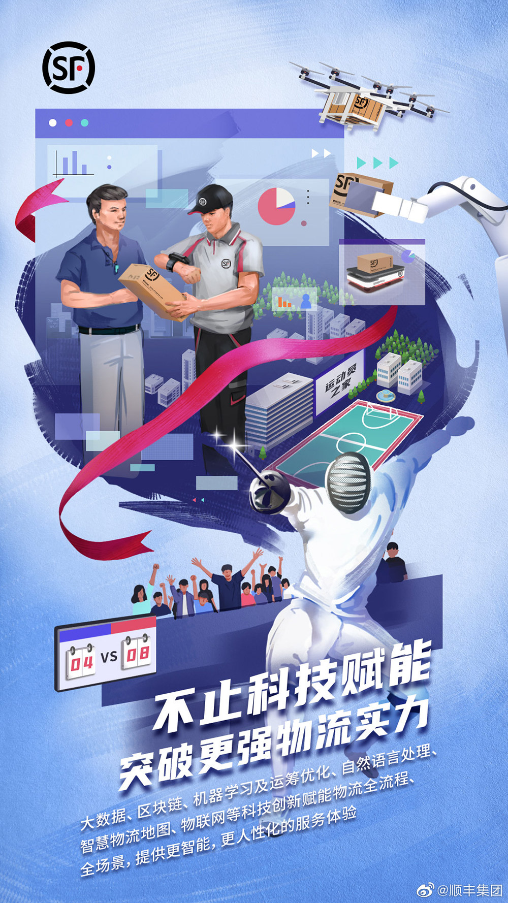 尽显便利！18张顺丰插画营销海报
