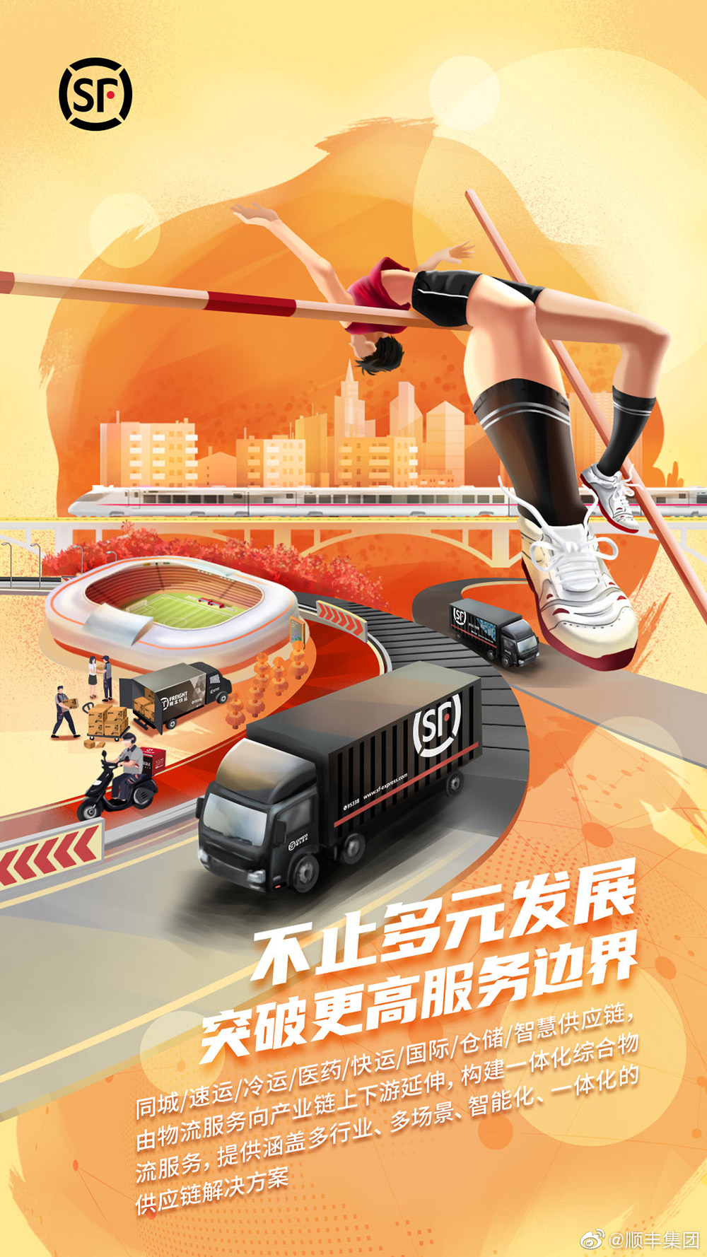 尽显便利！18张顺丰插画营销海报