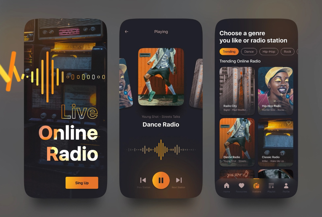 视听享受！12组FM广播App界面设计灵感