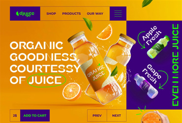 营养助消化！12组果汁饮品类WEB界面设计灵感