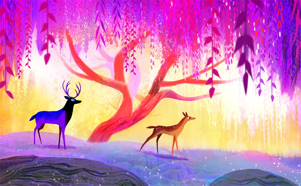 梦中森林！9张充满童话色彩的插画作品