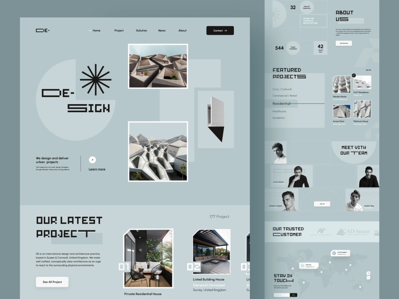 现代感浓重！12组建筑公司官网WEB界面设计灵感
