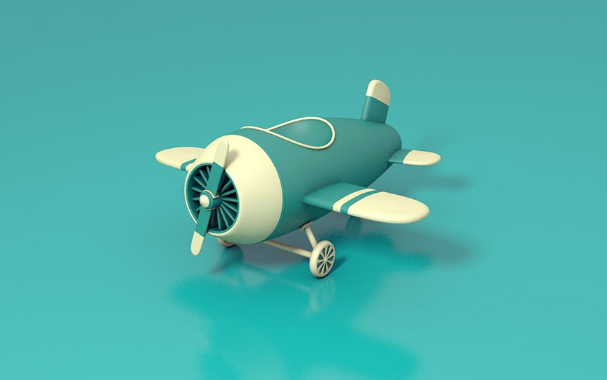 C4D教程！教你从头制作3D卡通小飞机模型（建模+渲染）