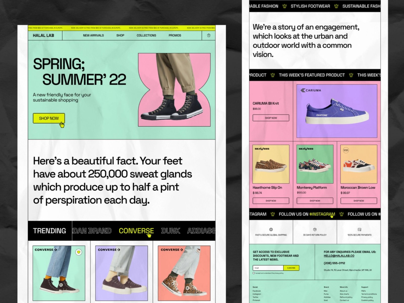 想买鞋？12组鞋类商店WEB界面设计灵感