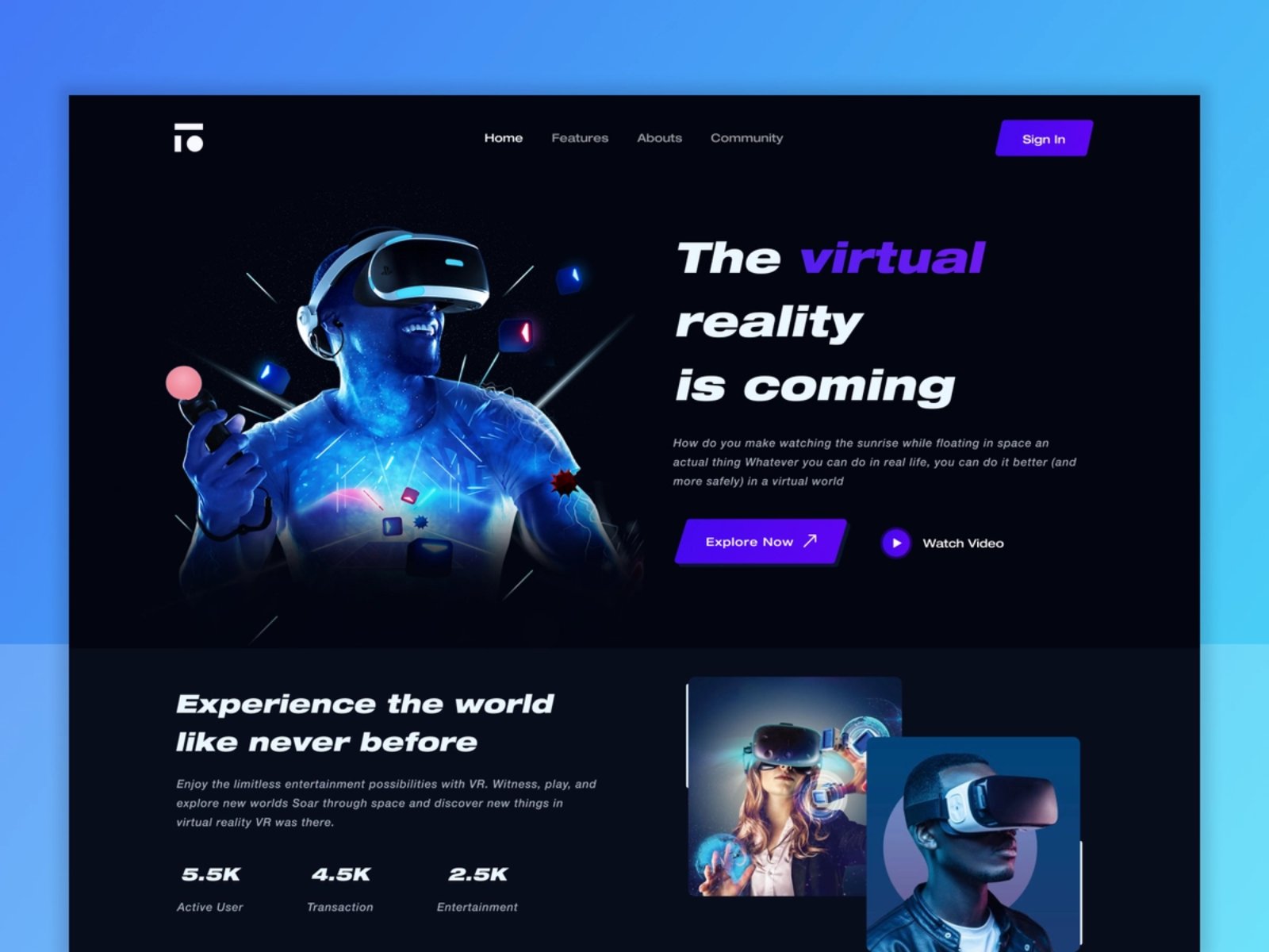 科幻已成现实！12组VR产品WEB首页设计灵感