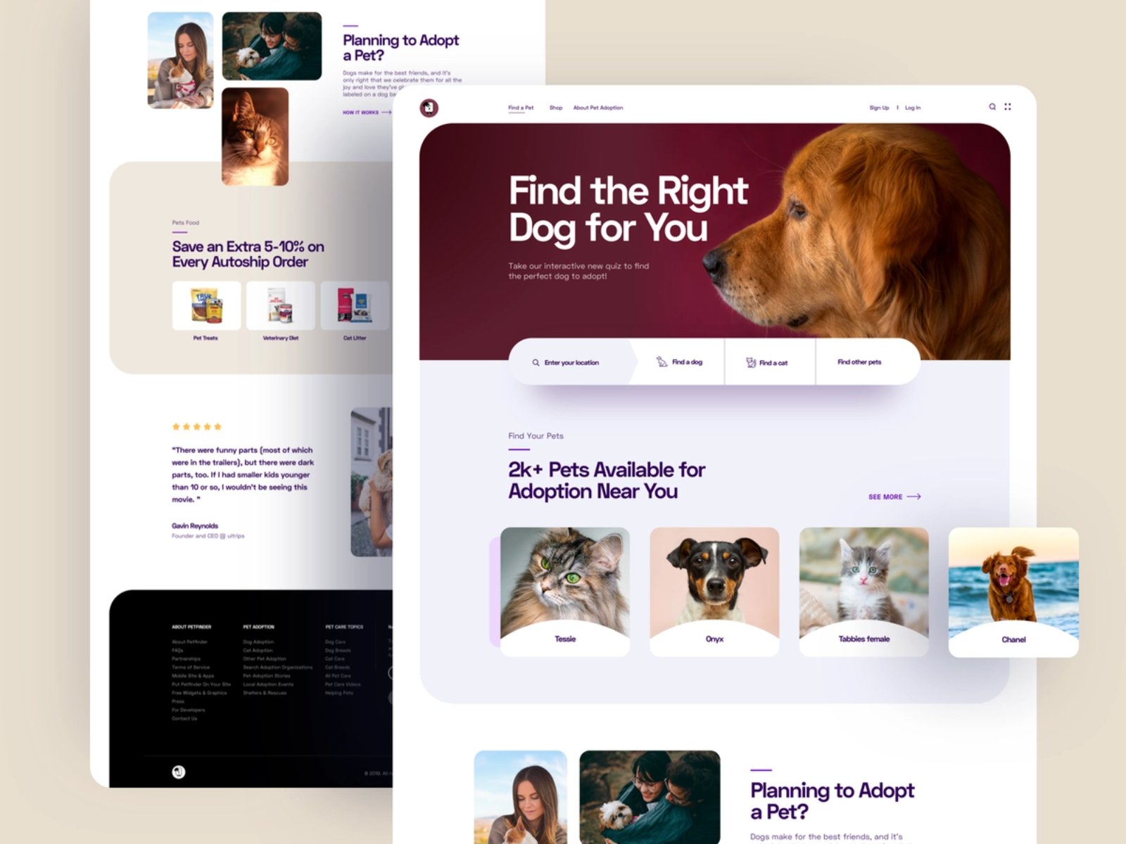 宠物精灵！12组宠物服务WEB落地页界面设计灵感