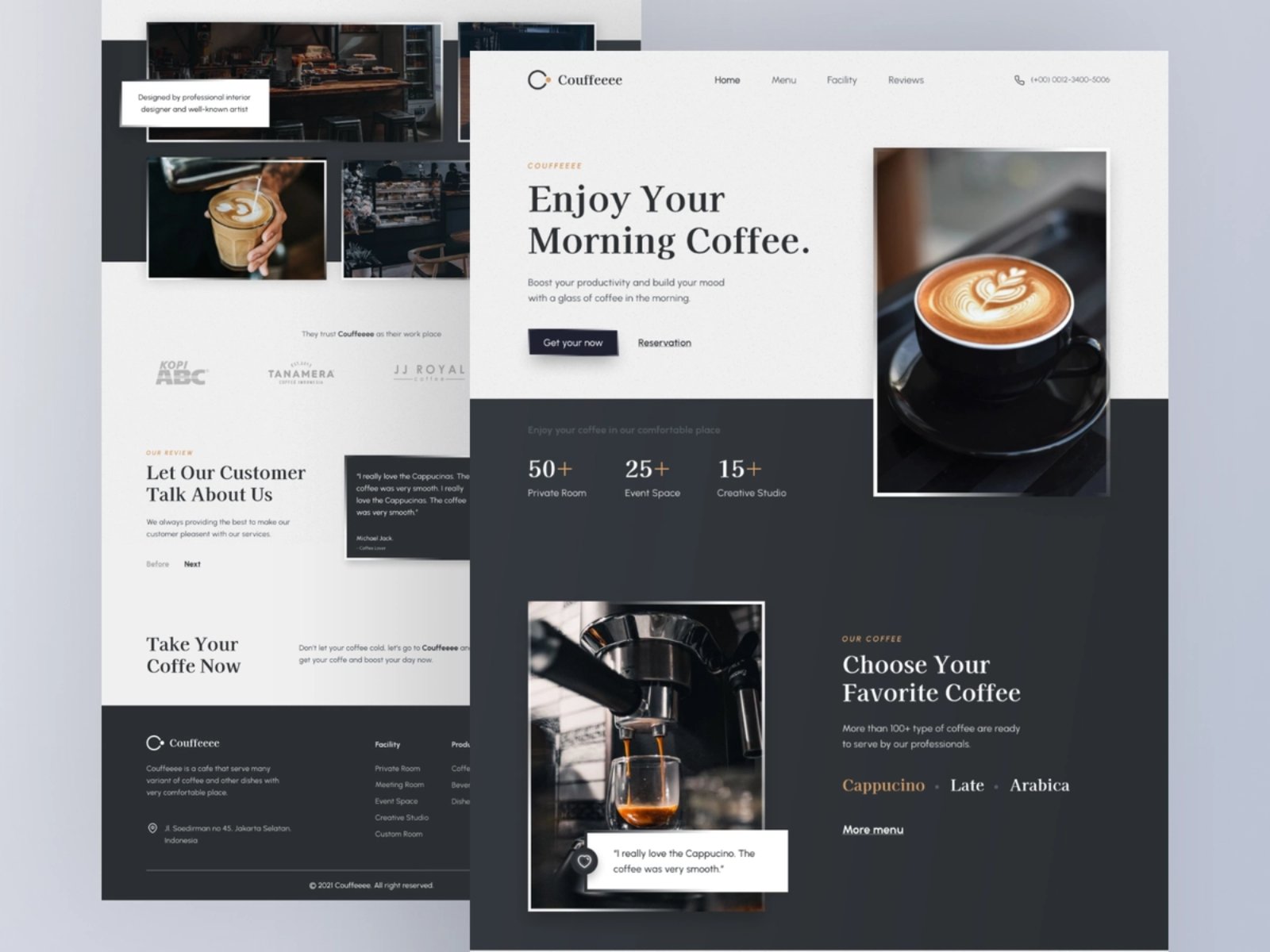 苦中带甜！12组咖啡产品WEB界面设计灵感