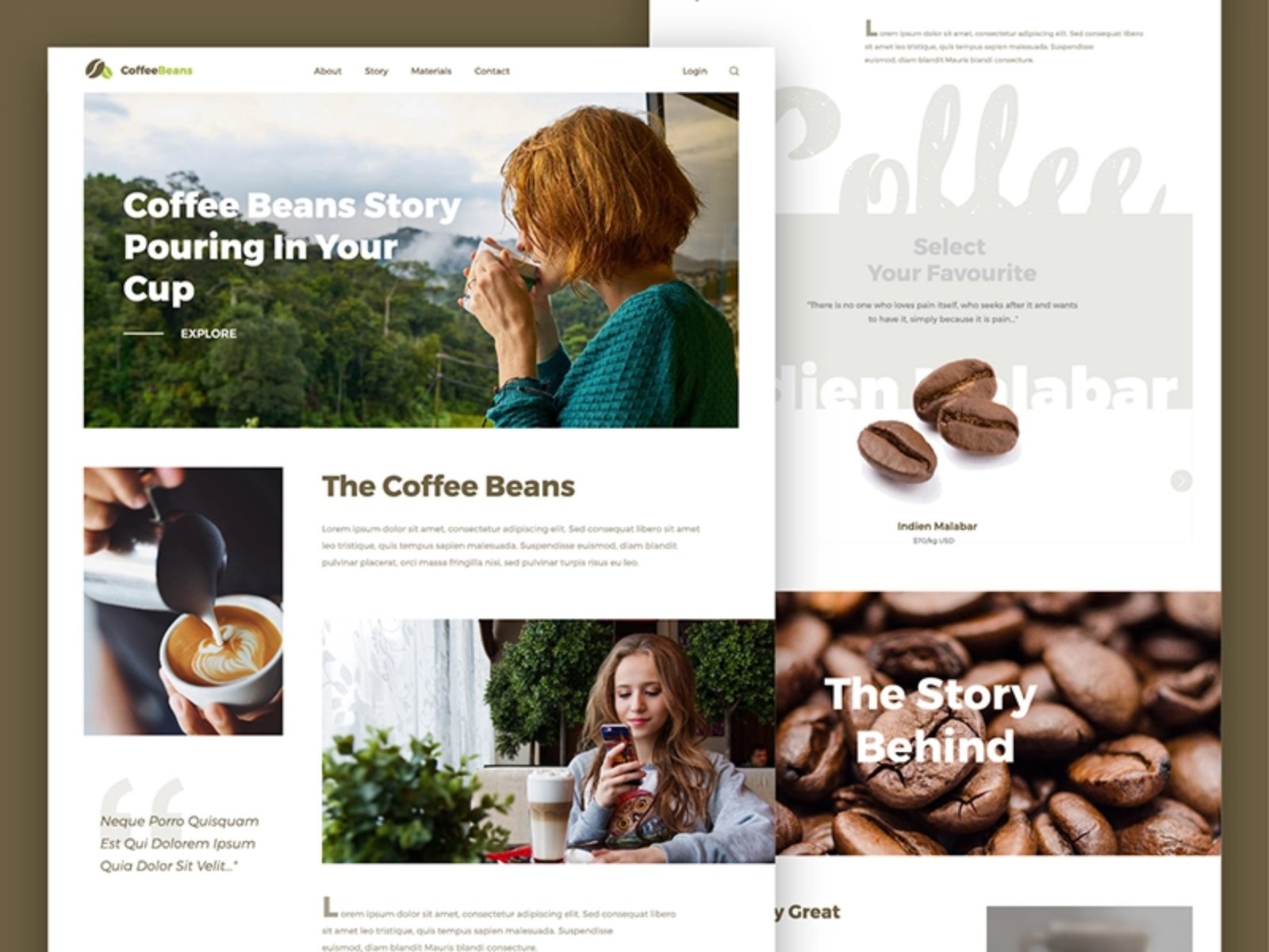 苦中带甜！12组咖啡产品WEB界面设计灵感