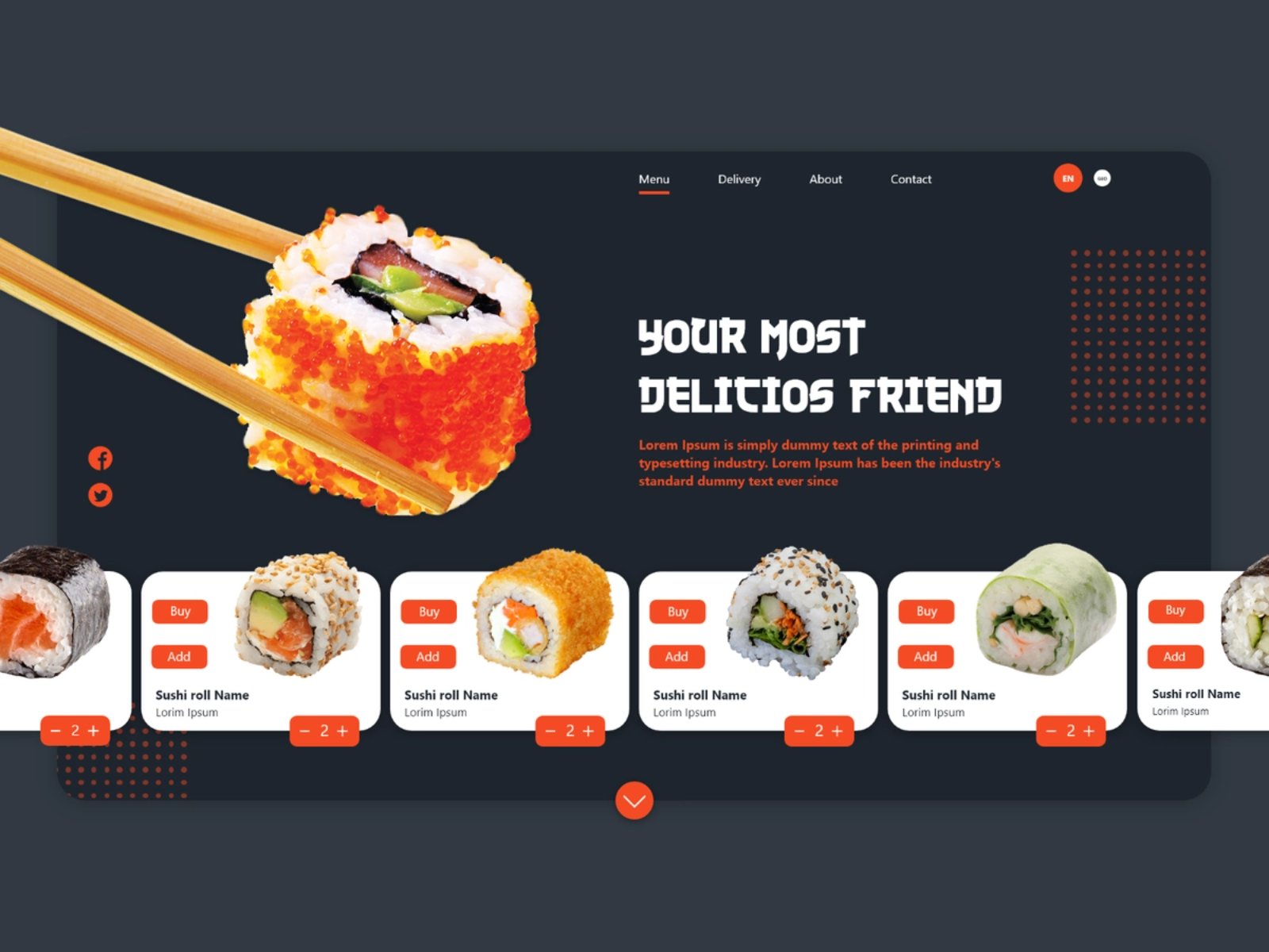 日料代表！12组寿司食物WEB界面设计灵感