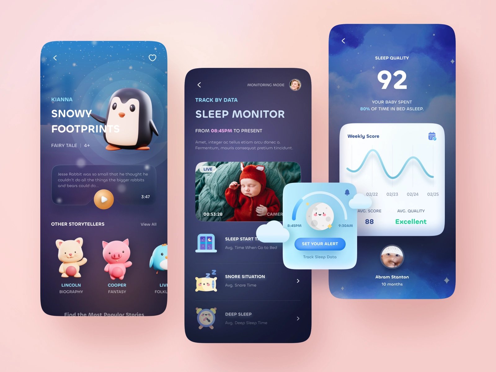 注意休息！12组睡眠辅助APP界面设计灵感