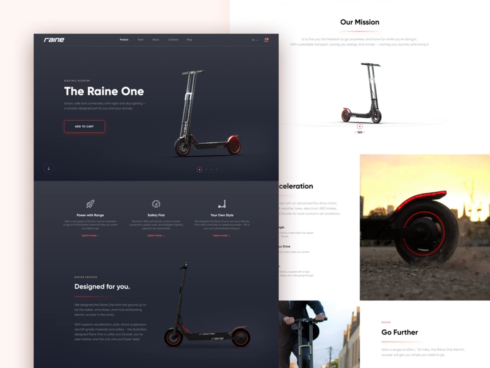 轻装出行！12组电动踏板车WEB界面设计灵感