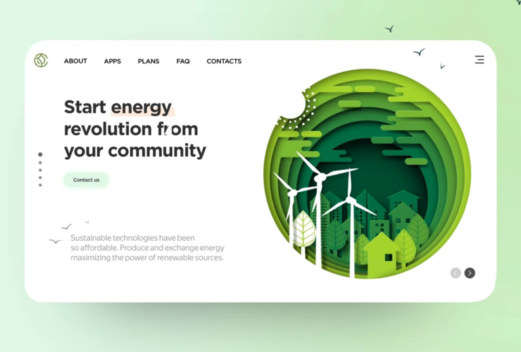 环保能源！12组可再生能源WEB界面设计灵感