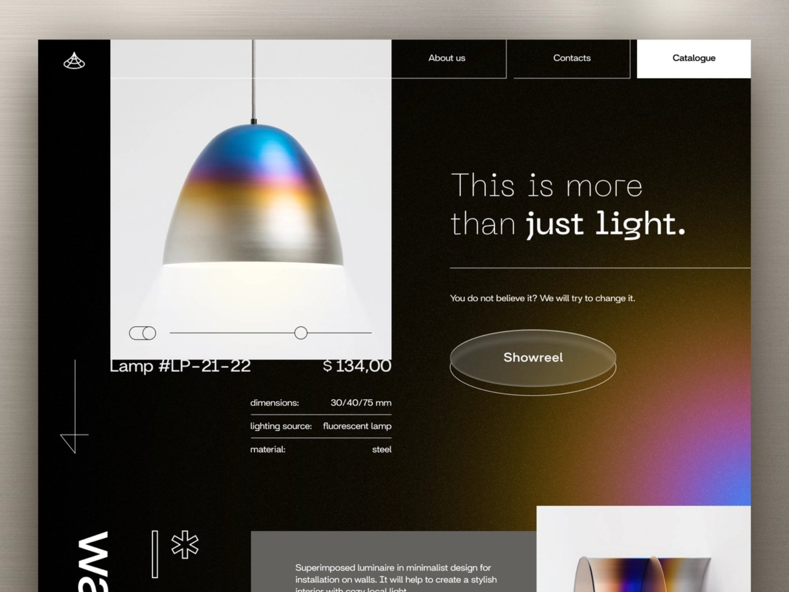 现代照明！12组灯具商店WEB界面设计灵感