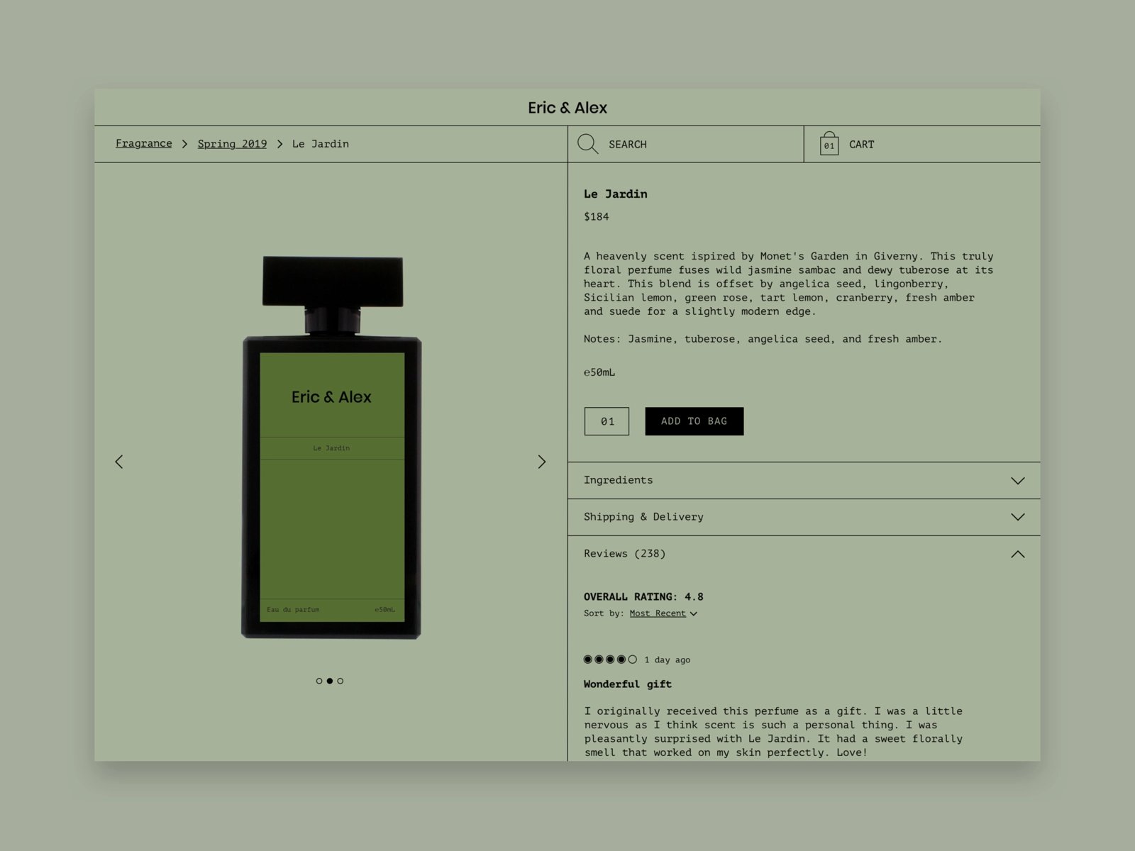 香气扑鼻！12组香水商店WEB界面设计