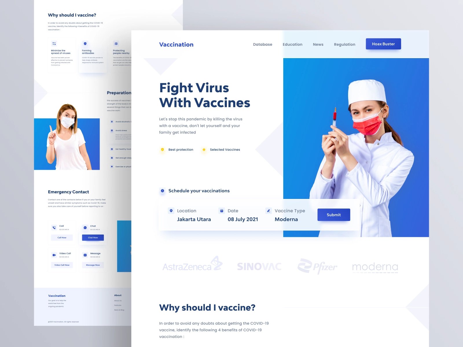 预防疾病！12组疫苗服务WEB界面设计灵感