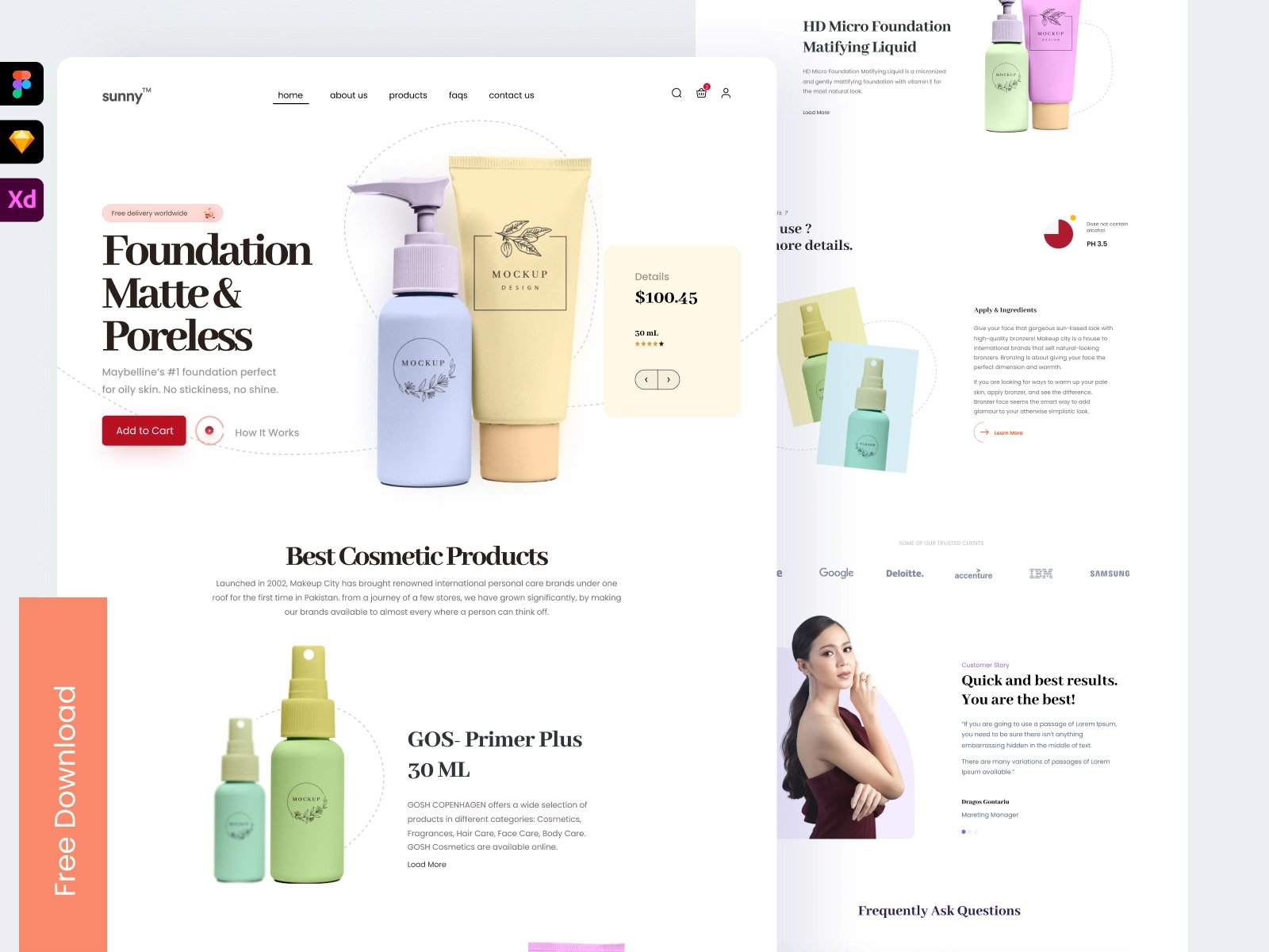 保持美丽！12组化妆产品WEB界面设计灵感