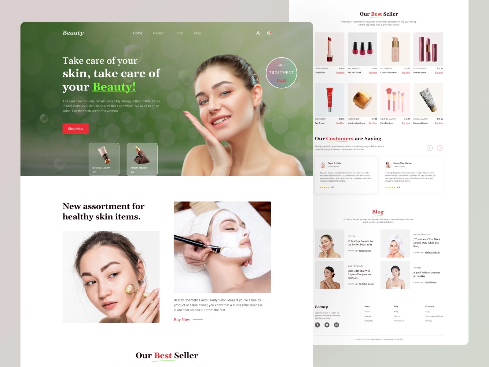 保持美丽！12组化妆产品WEB界面设计灵感