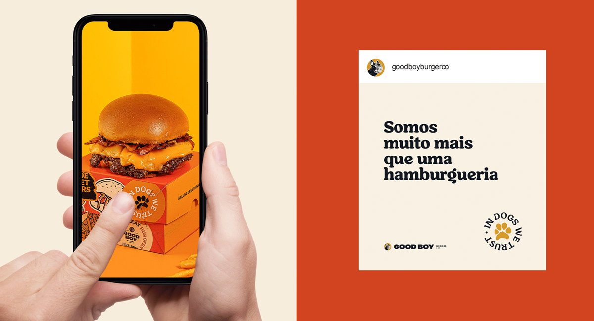 热情橙色！汉堡快餐品牌VI设计