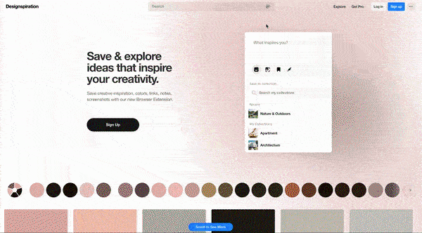 设计神器Designspiration！配色菜鸟的救星，能根据色彩找灵感的设计网站