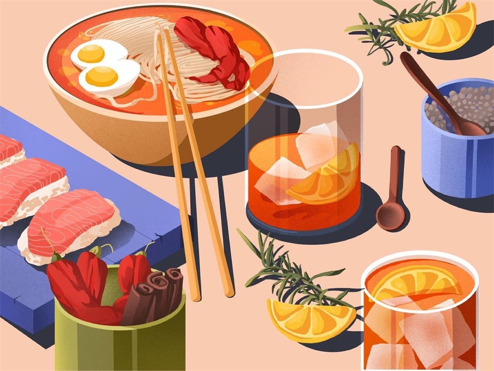 秀色可餐！12 张美食插画