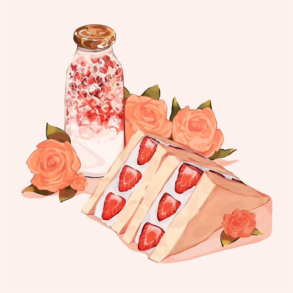 甜食控狂喜！18 张美食系列甜品插画