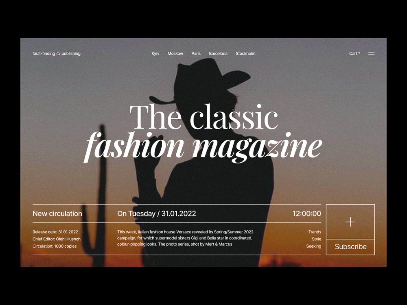 倡导时尚！12组时尚杂志WEB界面设计灵感