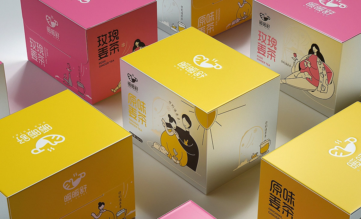 温馨插图！轻养生茶饮品牌VI设计