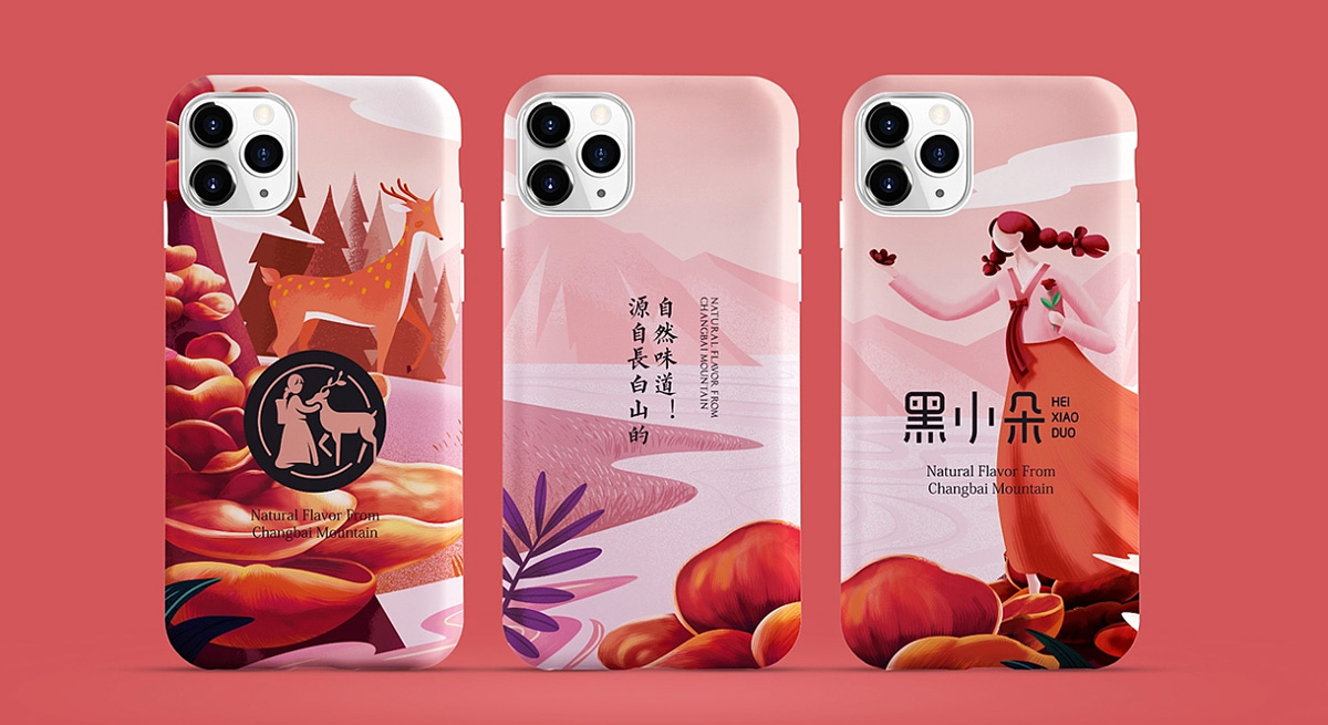 特色插图！木耳特产伴手礼包装设计